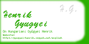 henrik gyugyei business card